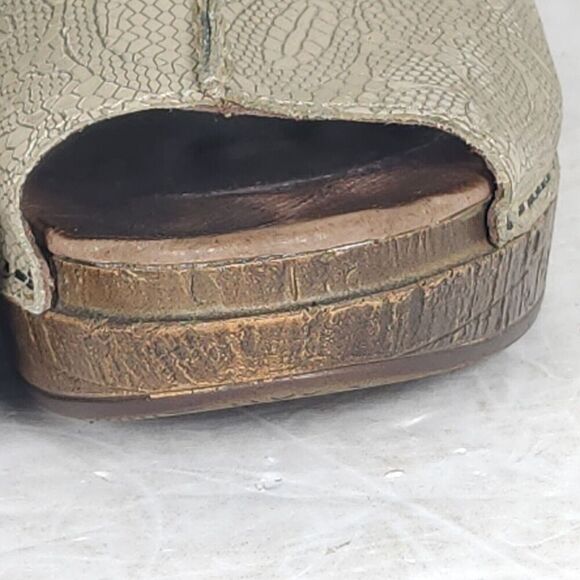 Dansko Women's Reggie US6-6,5 EU37 Taupe Tooled Leather Caged Slingback Sandals - Picture 16 of 16